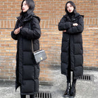 Womens Knee-Length Loose Plus-Size Padded Cotton Jacket Coats