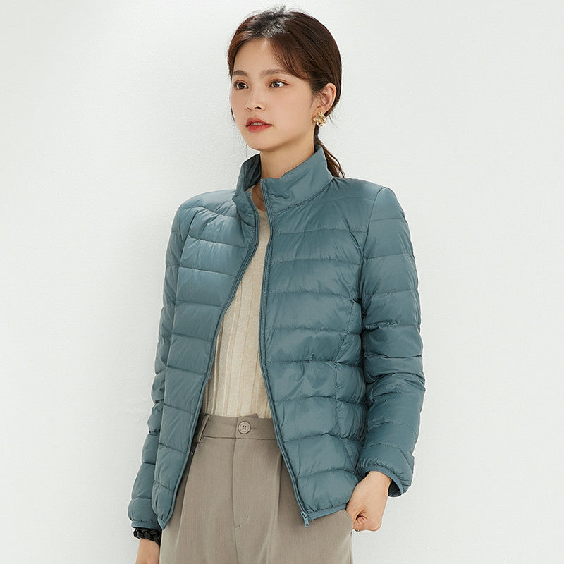 New Lightweight Slim-fit Casual White Duck Down Hooded Jacket