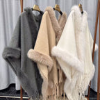 Women's Flow Su Spun Wool Cashmere Double-sided Woolen Cloak