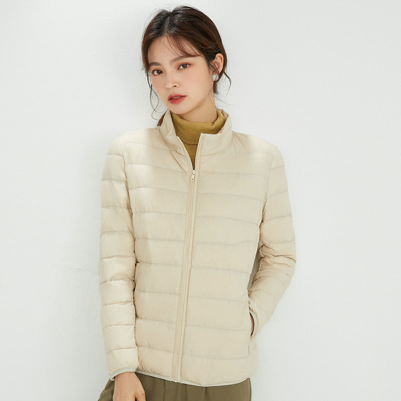 New Lightweight Slim-fit Casual White Duck Down Hooded Jacket