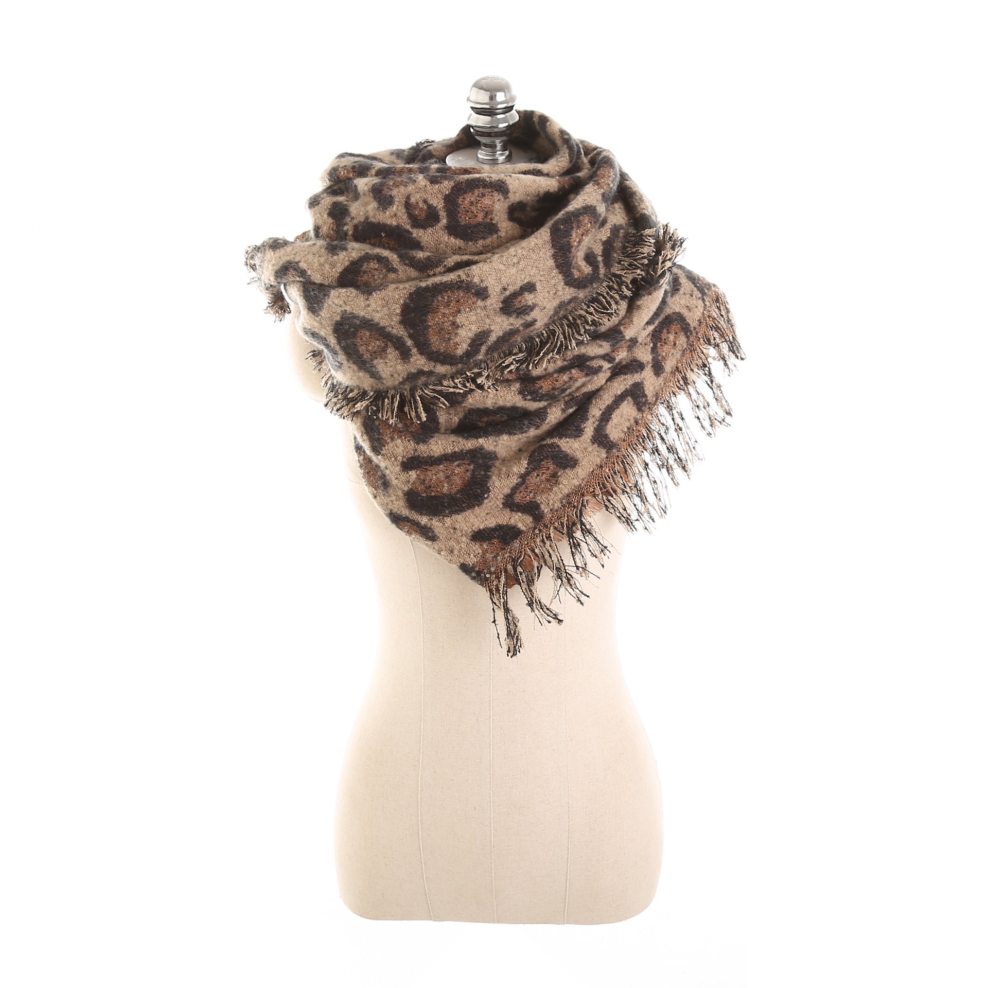 Animal leopard imitation cashmere