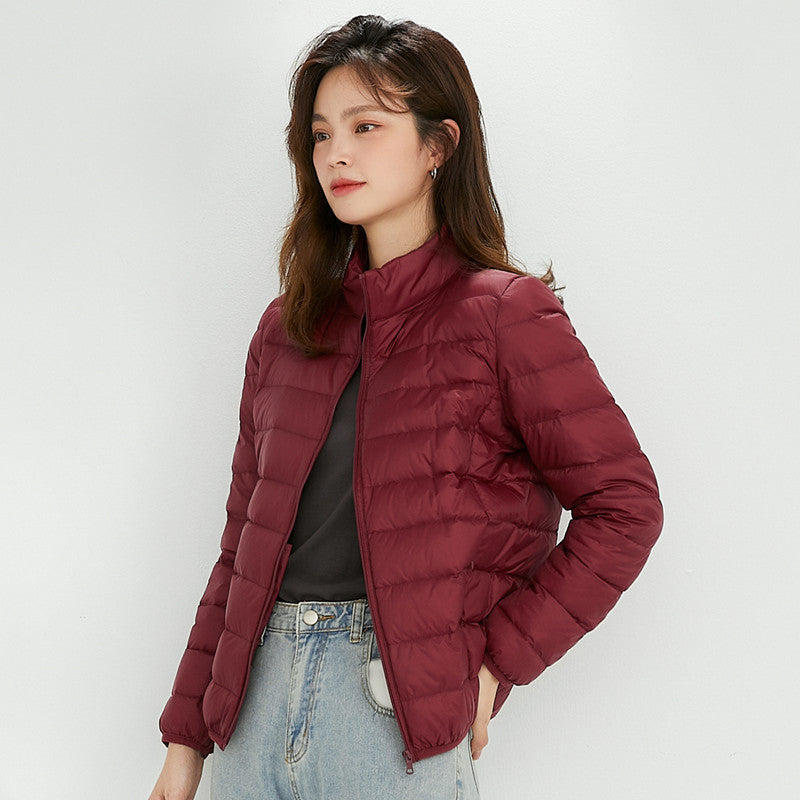 New Lightweight Slim-fit Casual White Duck Down Hooded Jacket