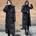 Womens Knee-Length Loose Plus-Size Padded Cotton Jacket Coats