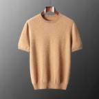 Autumn And Winter Front Line Ready-made Garments Round Neck Short Sleeve Men's Cashmere Sweater