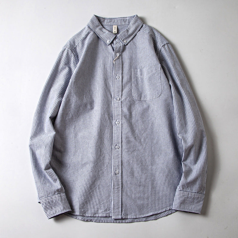 Retro Simple Casual Base Men's Long Sleeve