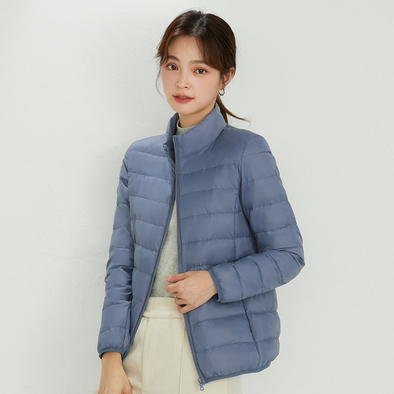 New Lightweight Slim-fit Casual White Duck Down Hooded Jacket