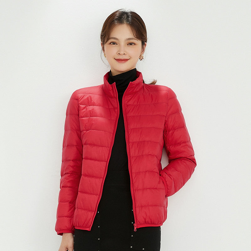 New Lightweight Slim-fit Casual White Duck Down Hooded Jacket